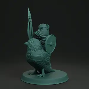 Mouseling cavalry, bird rider FDM supportless
