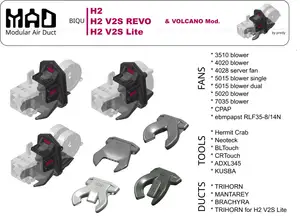 MAD - Modular Air Duct for BIQU H2 / H2 V2S REVO / H2 V2S Lite / & E3D VOLCANO mod