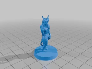 Tiefling wizard female FDM supportless