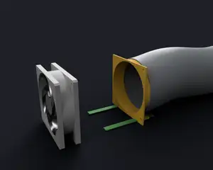 80mm fan connector for flexible ventilation duct