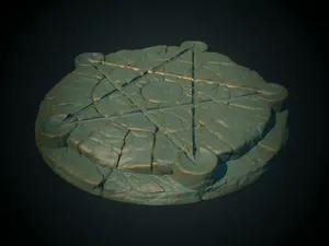 Pentagram stone circle (supportless, FDM friendly)