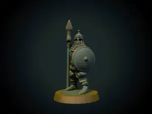 Elite Saracen Spearman 28mm (supportless, FDM friendly)