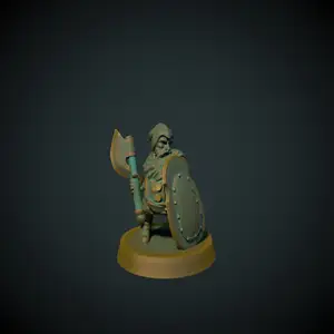 Dwarf axeman 28mm (no supports needed)
