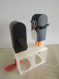 Penguin party - a mechanical toy