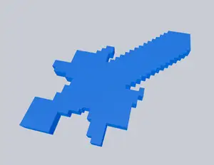 Laser cut or 3d printed minecraft sword