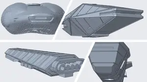 Dune: Imperium board game custom Ships (for Rise of Ix extension) including stand
