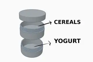 snack box for yogurt and cereals