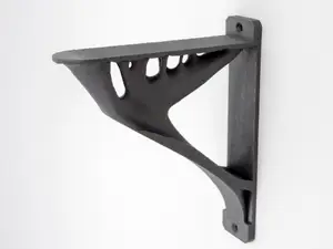 Smoothed topology optimized shelf bracket - Flat & thicker back, smoothed body