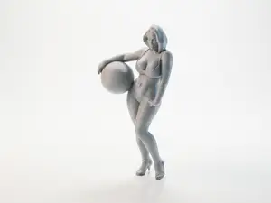 Bikini Girl With Ball Female Figurine 3D Printable