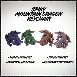 Spiky Mountain Dragon Keychain