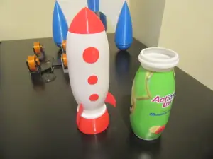 MINI ROCKET TOY WITH RECYCLED PET BOTTLE