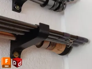 Fishing rod 4 part wall mount