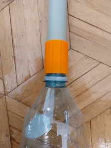 PET bottle + water pipe quick coupling