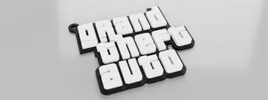 GTA Logo Keychain – Grand Theft Auto Fan Art (3D Printable STL)