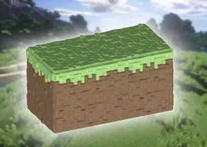 Minecraft Grass Block Container (2x1)