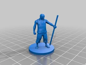 28mm Monk Miniature w/Heavy Staff