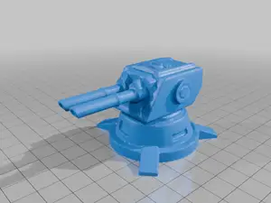Sci-Fi Terrain Rock-Bunker with Turret for Tabeltop Games/Wargames