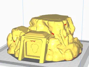 Sci-Fi Terrain Rock-Bunker with Turret for Tabeltop Games/Wargames
