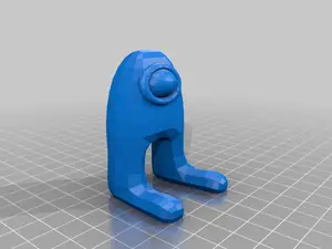Amogus but scaled, rotated, and flattened