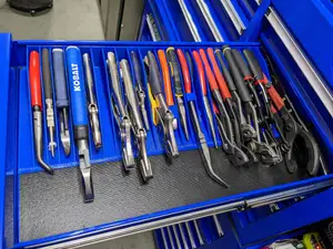 Pliers organizer for toolbox drawer (2 pieces with dovetail joint)