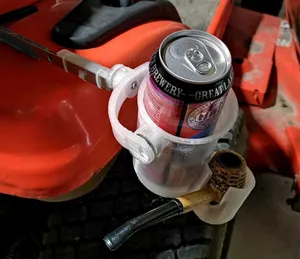 Beer Pop Soda Can Holder and Passive Gimbal with optional pipe holder