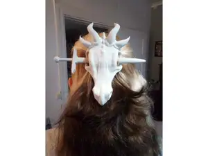 Dragon Skull Hair Pin - Split for Less Support Material