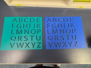 Capital Letter Stencil Board