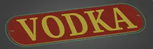 Dog kennel tag (Vodka)