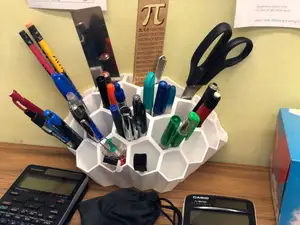 Honeycomb Desk Organizer with Flat back