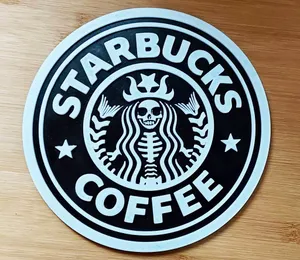 Skeleton Starbucks sign for Halloween