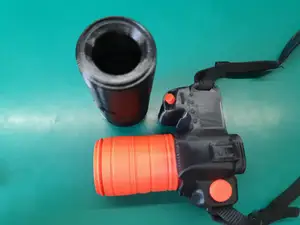 📷 DSLR camera, attachable lens, clickable shutter button, swivel wheel.