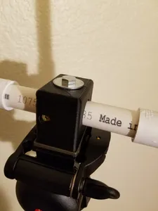 Camera tripod to PVC 1/2" pipe bracket