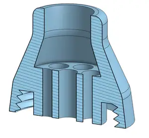 1" Laminar(ish) flow adapter