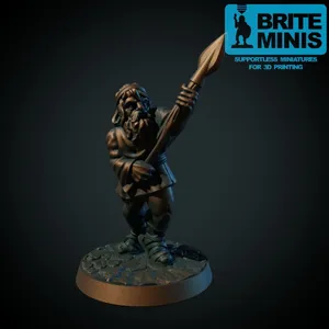 Ancient spearman (supportless, FDM friendly)