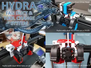 Hydra Fan Duct & Tool Change System for Ender 3 Ender 5 CR10