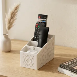 Decorative Remote Control Organizer with 4 Compartments