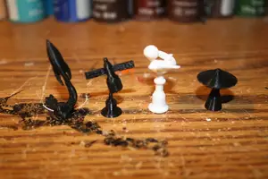 Space Themed Game Pieces - UFO, Shuttle, Satellite and Rocket