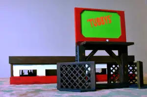 'Tubbys' Diner / Small Business Building and Sign Set