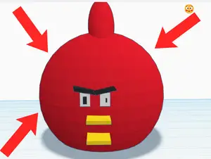 Red Angry Bird With basic slingshot thing