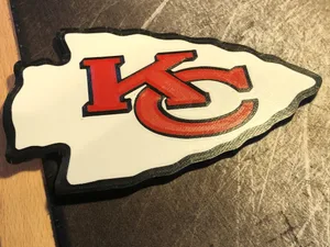 Kansas City CHIEFS Arrowhead Logo (FLAT REMIX) Chief's Design Football Team