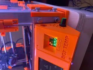 PrusaBox Enclosure - Adapter Plate to Center Modular Control Panel with Box Temp Addition