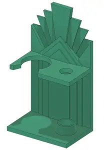 Art Deco Shaving Stand for Safety razor and brush
