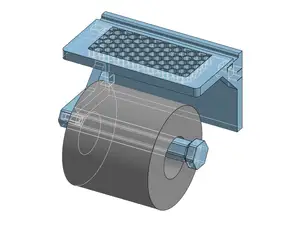 Phone stand on toilet paper holder