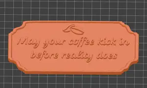 Quote badge for coffee enjoyers