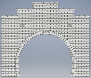 Spur N Tunnelportal 2-gleisig / N-Scale tunnel portal 2-track