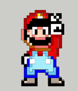 16-Bit Mario (Super Mario World 1990) 3D model