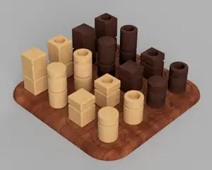Quarto board game pieces and board