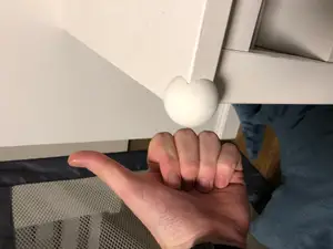 Ikea Hemnes corner protector for baby.