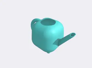 Round watering can with tiny little feet