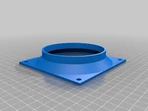 Parametric square fan to pipe adapter / shroud